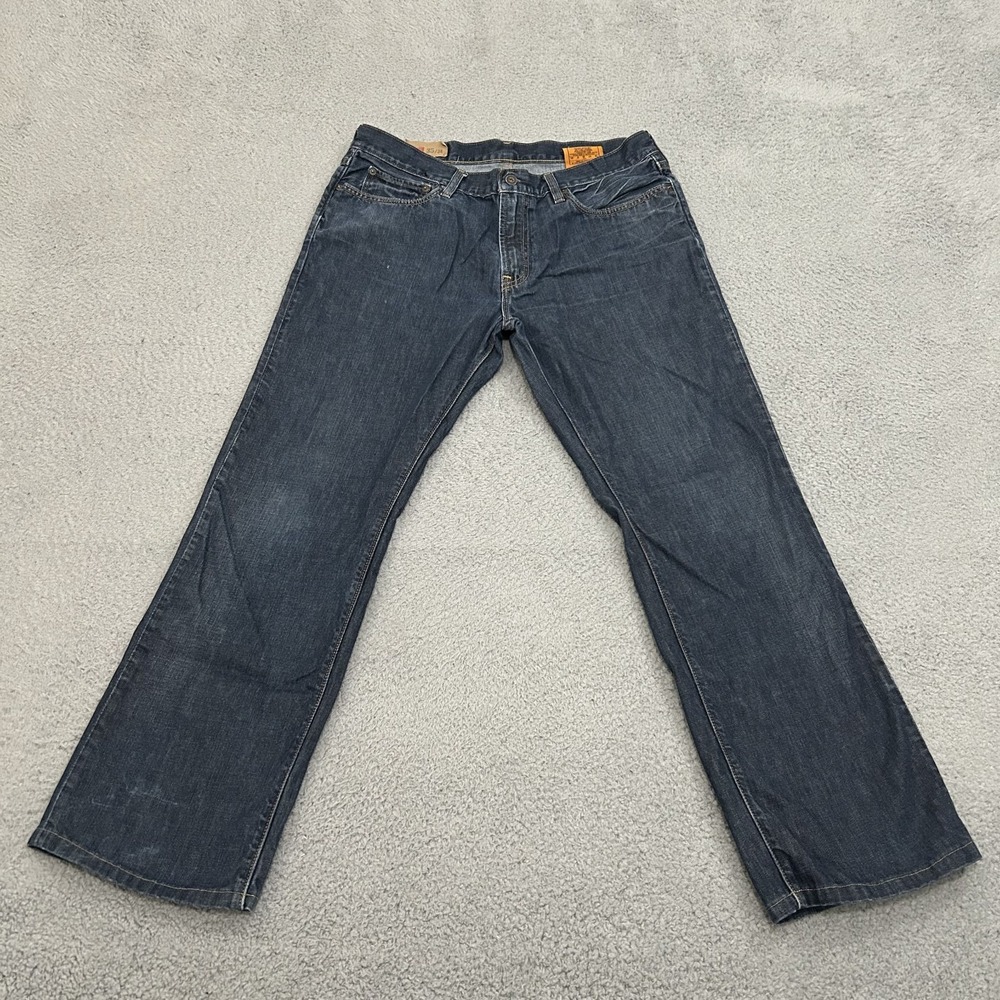 Gap Jeans Mens 35x34 Blue Denim Low Rise Boot Fit Cotton Dark Wash Pockets 1969